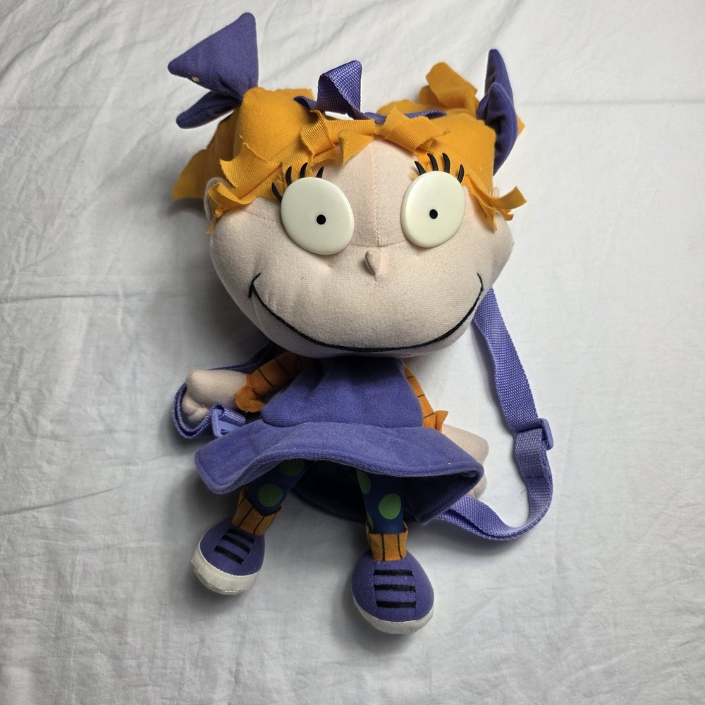 Vintage Rugrats Angelica Pickles Plush Backpack